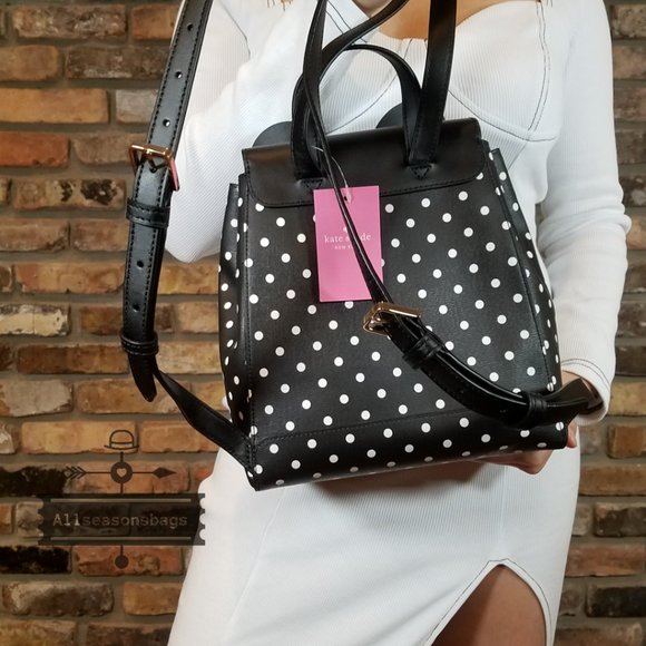 Authentic Disney x kate spade minnie mouse backpack Novelty Bag Purse Black - Picture 6 of 7